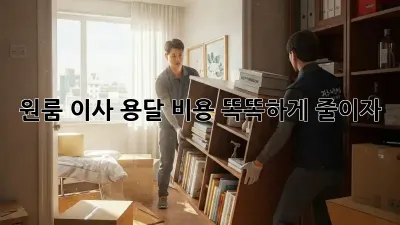 원룸 이사, 용달 비용 똑똑하게 줄이자!